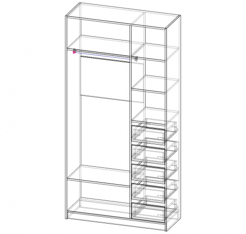 Модуль Б79 гардеробной системы Белла. 